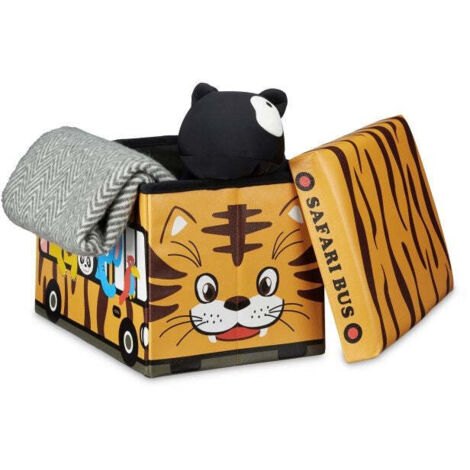 Coffre à jouets pliable avec espace de rangement (1/5)