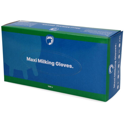 Gants De Traite Nitrile épais MILKERS - Lot De 10 Paquets De 100 (soit 1000 Gants) - Taille XL