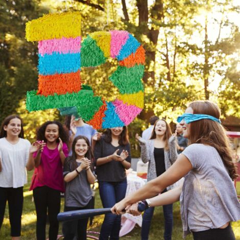 Bâton De Piñata Coloré Pour Fêtes - Longueur 50 Cm, Diamètre 2.5 Cm, En Papier Et PVC, Pour Anniversaires, Carnavals