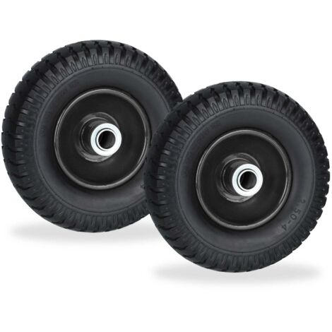 Forever Speed Lot de 2 roues de brouette en polyuréthane - 392 mm