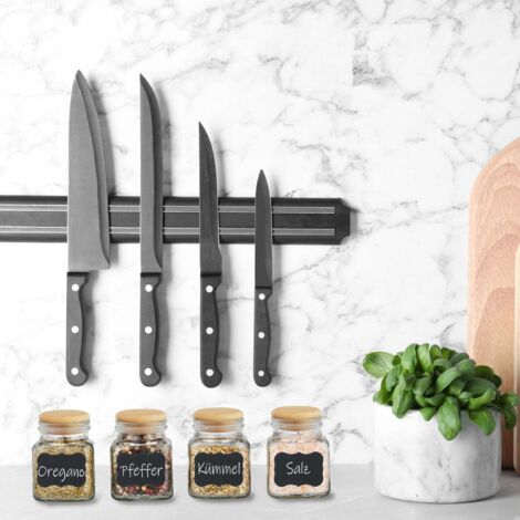Lot De 8 Pots à épices En Verre 80ml - Couvercle Inox 3 Réglages, étiquettes Incluses