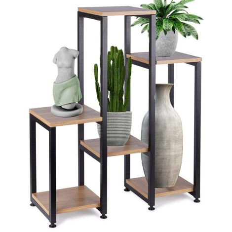 Metal flower stand with 6 levels industrial style (1/5)