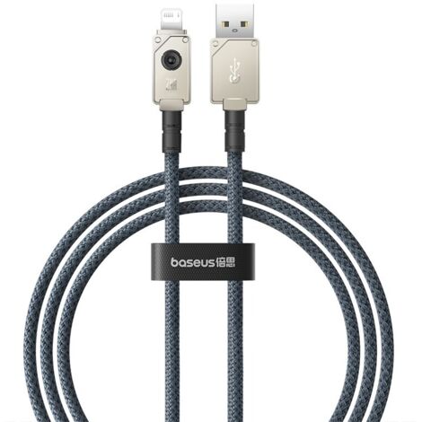 Cable de charge rapide baseus usb a vers lightning 480 mbps 1 m - blanc (1/5)