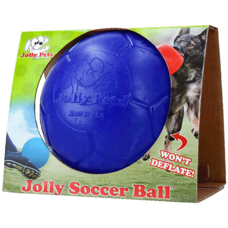 Ballon De Foot Ultra-résistant Pour Chien Jolly - 20,2 Cm Bleu Foncé - Jouet à Mâcher Durable Pour Toutes Races