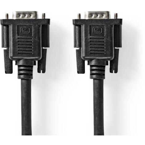 Cable vga vga male vga femelle nickele resolution maximale 1280 x 800 200 m rond abs noir etiquette (1/2)