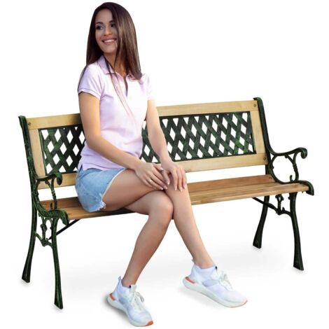 Banc de jardin avec dossier 124 x 74 x 43 cm sofotel fusio (1/5)