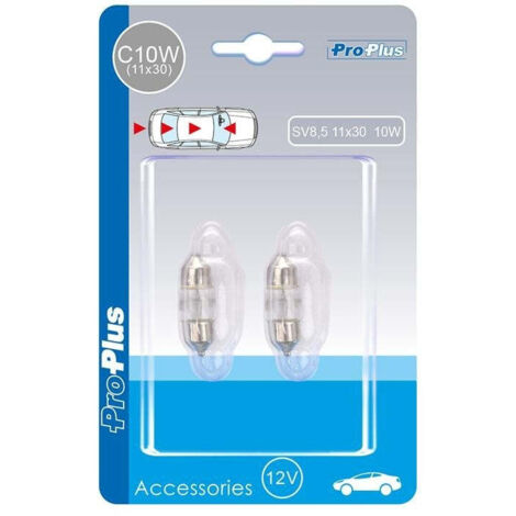 Ampoule de voiture 12v 10w sv85 11x30 2 pieces sous blister (1/4)