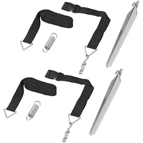 Sangles Anti Tempête 2x 3 M Avec Fermeture Rapide 2x 70 Cm (1/5)