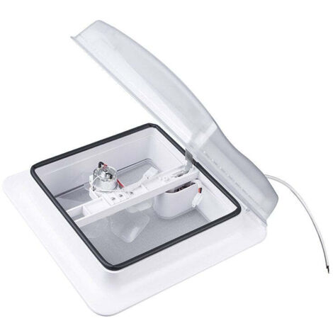 Froulaland Lanterneau Insonorisé Trappe De Toit Ventilateur Silencieux Avec LEDPour Camping-car, Caravane, Windows - Ventilation De Toit 30W 28x28cm