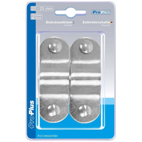 Pince pour mat de tente double 22 25mm 2 pieces sous blister (1/5)