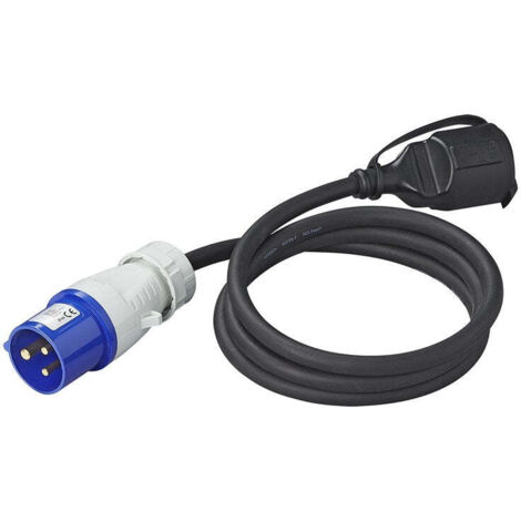 Câble adaptateur 150cm 3x2,5mm² de la fiche CEE à la prise Schuko (1/5)