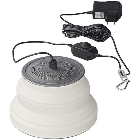 Lampe suspendue LED pliable silicone blanc Ø25cm (1/5)