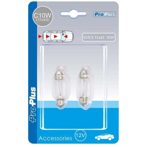 Ampoule de voiture 12v 10w sv85 11x43 2 pieces sous blister (1/4)