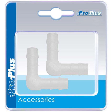 Connecteur de tuyau deau 90 degres 8 mm 2 pieces sous blister (1/5)