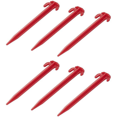 Piquet de tente 19cm plastique 6 pièces en poly-sac (1/5)