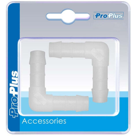 Connecteur de tuyau deau 90 degres 10 mm 2 pieces sous blister (1/5)