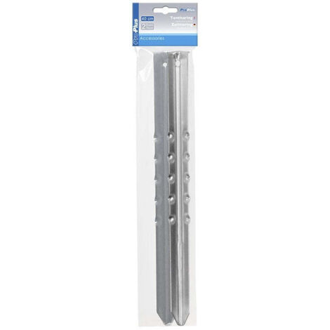 Piquet de tente 40cm métal nervuré 2 pièces en poly-sac (1/5)