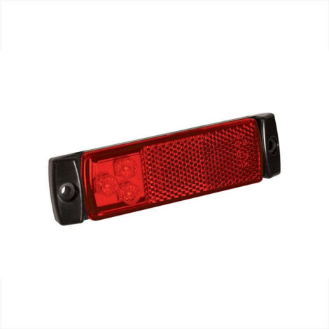 Feu de position arrière 12/24V rouge 126x30mm LED (1/4)