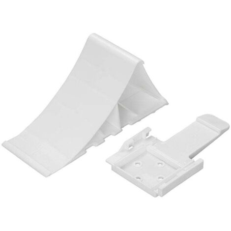 Cale de roue en plastique blanc incl support plat (1/5)