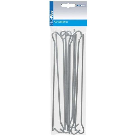 Piquet de tente 25cm en métal avec oeil ouvert 10 pièces en poly-sac (1/5)