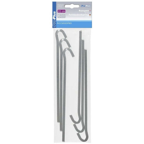 Piquet roche 22cm carre en metal 6 pieces en poly sac (1/4)