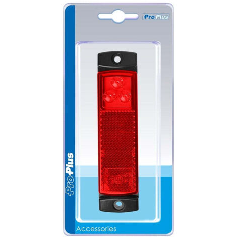 Feu de position avant 12/24V rouge 126x30mm LED sous blister (1/5)