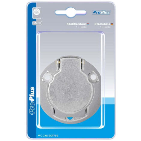 Prise 7+1 broches métal sous blister (1/5)
