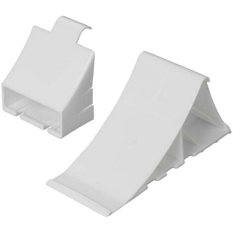 Cale de roue en plastique blanc incl. titulaire (1/5)