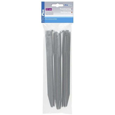 Piquet de tente 22cm métal demi-rond 10 pièces en sachet (1/5)