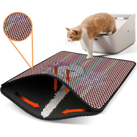 Tapis pour litière pour chat - Grit Catcher - 30 x 45 - Imperméable - Tapis pour chat