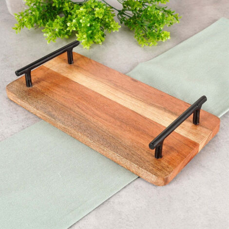 KESPER 38101 Plat De Service Bois Nature 40x30 Cm - Ardoise Décorative