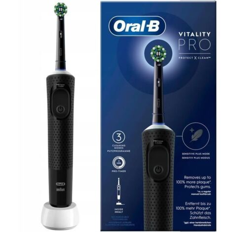 Oral-B Vitality Pro Brosse À Dents Électrique Noire, 1 Brossette
