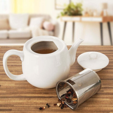 Théière En Céramique Rétro 350 Ml - Pour Infusion, Style Traditionnel Chinois - Résistante à La Chaleur, Bureau, Voyage - 3