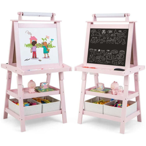 Chevalet pour Enfants, Chevalet en fer Double Face, Tableau Blanc 66 cm-109 cm, Chevalet Rotatif Chevalet pour Enfants, Chevalet en fer Double Face, Tableau Blanc 66 cm-109 cm, Chevalet Rotatif