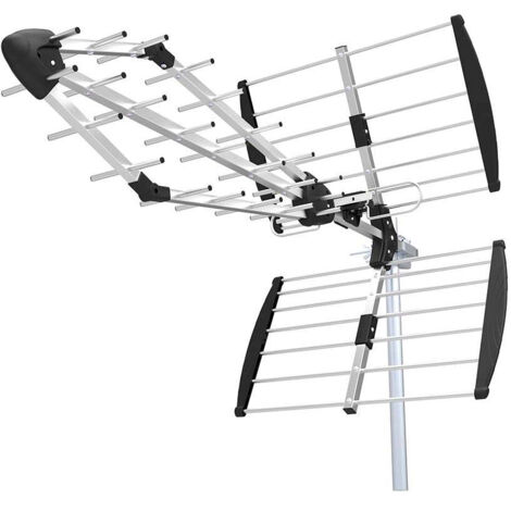 Antenne exterieure uhf plage de reception 50 km lte700 gain 135 db 75 ohm longueur dantenne 1085 mm abs aluminium