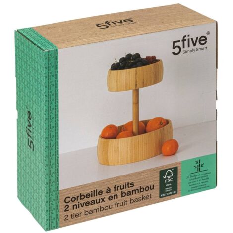 Panier De Fruits En Bambou Avec Couvercle En Filet - Vente En Gros