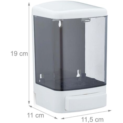 Distributeur De Savon/gel Mural Manuel - Capacité 1000ml - Finition Mate - Pour Salle De Bain
