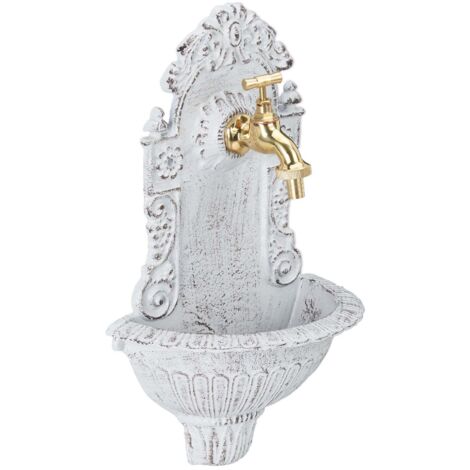 Fontaine Murale Antique Style Campagne - Vert Métal, Lavabo Jardin - Palazzo INT