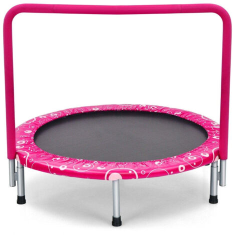 Trampoline pour enfant - Diamètre : 91 cm - Petit - Pliable - Sans filet - Carré - Pour l'intérieur et l'extérieur - À partir de 2, 3, 4 ans - Vert
