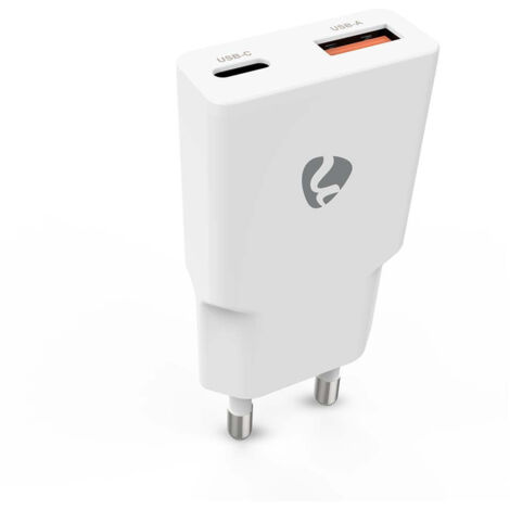 Chargeur mural gan double port 30 w usb c pd et usb a quick charge (1/5)