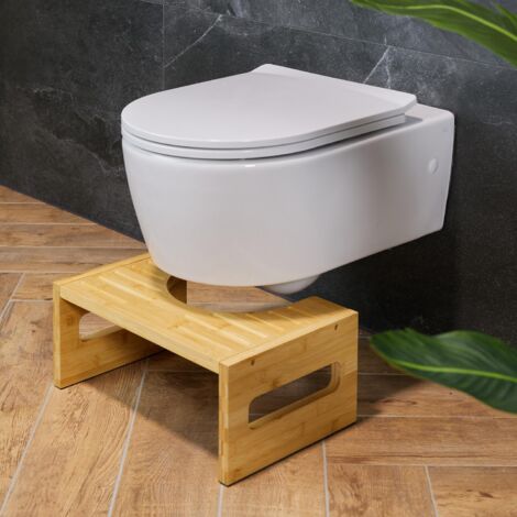 Tabouret De Toilette Bambou Antidérapant - Soulage Intestins, Posture Naturelle 35 Degrés, Pour Adultes