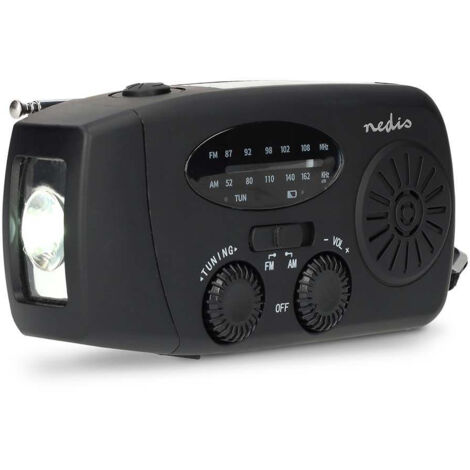 Radio Manivelle Urgence 12000mAh AM/FM/SW - Lampe Torche Solaire - Parfaite Camping & Crises