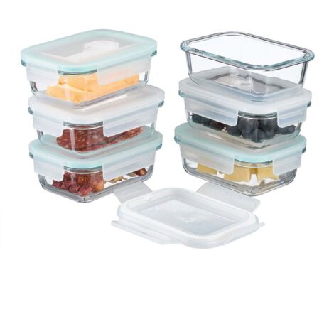 Recipients de conservation des aliments en verre avec couvercles hermetiques