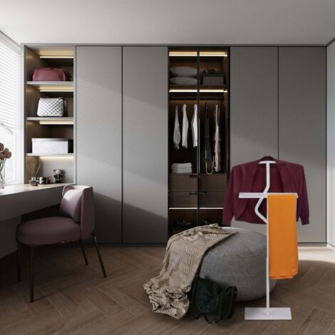 Valet De Chambre Aris Avec Cintre Intégré Et Fonction Chauffante – Idéal Pour Costume, Chemise Ou Veste