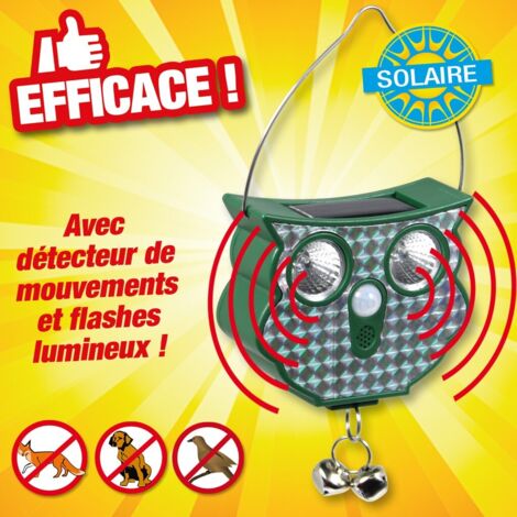 Genius ideas cloture sonique repulsive solaire universel - hibou (1/3)