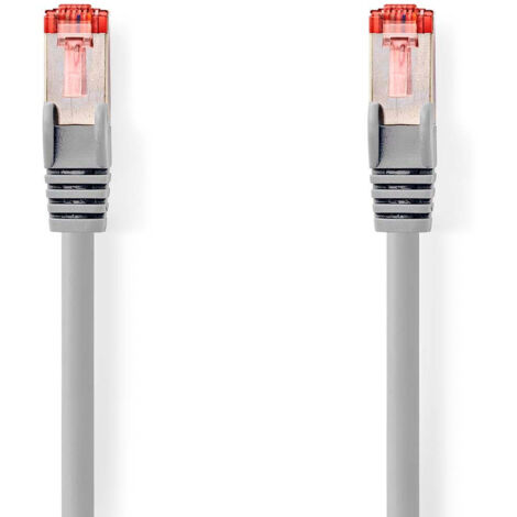 Cable reseau cat6 rj45 male rj45 male sftp 100 m rond lszh pvc gris emballe (1/3)