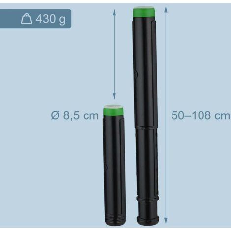 Porte-affiches / Tube à Dessin Extensible – Noir – 80 Cm – Plastique – Neuf