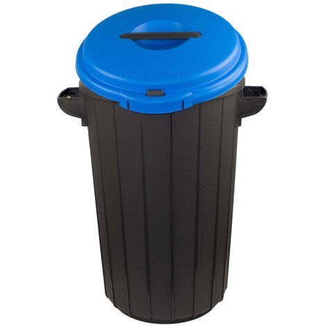 Poubelle PAFEN 50L Avec Couvercle – Bleu Mat 41x30x61cm (Neuf)