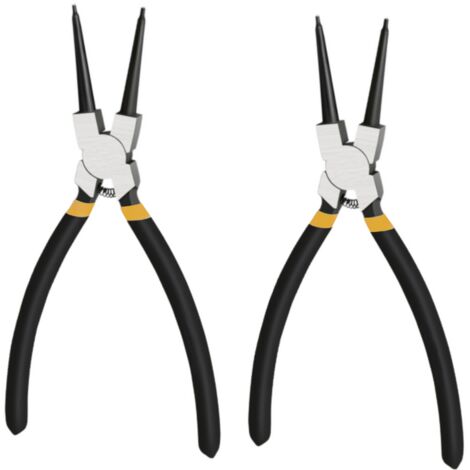 NVIYAM Jeu De 4 Pinces Circlips - Pinces Droites Et Courbées Avec Étui Portable