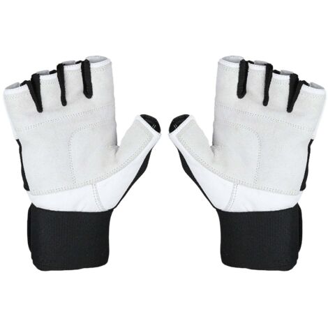 Axe Pro-Fit Gants de batteur en cuir cabretta Blanc/doré Taille XXL